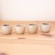 4 Gray sandstone candle holders