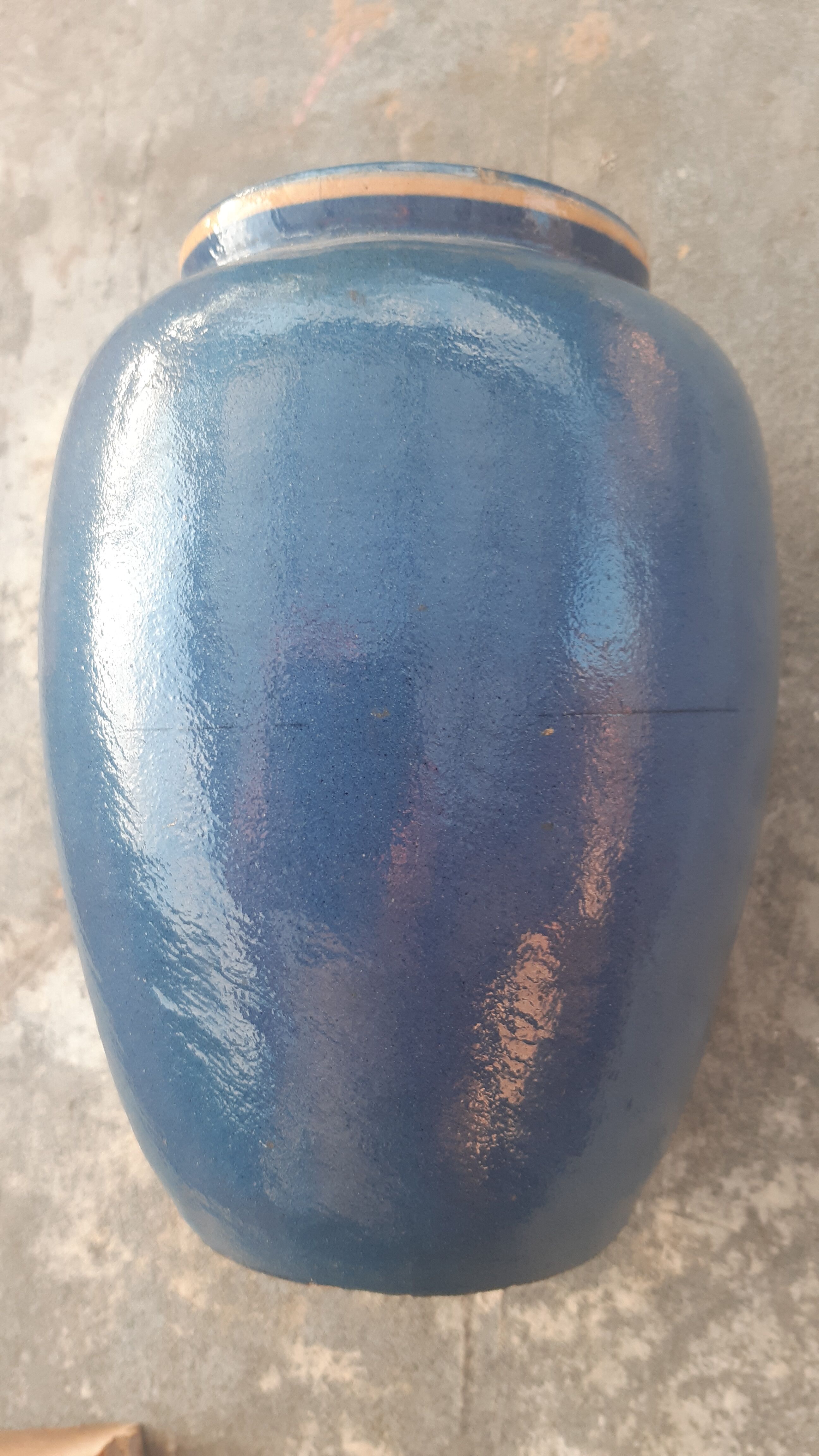 Terracotta vase glazed by Jean Garillon