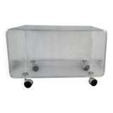 David Lange Plexiglas Coffee Table / Serving Trolley