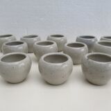 Individual stoneware snail dishes -lot of 12