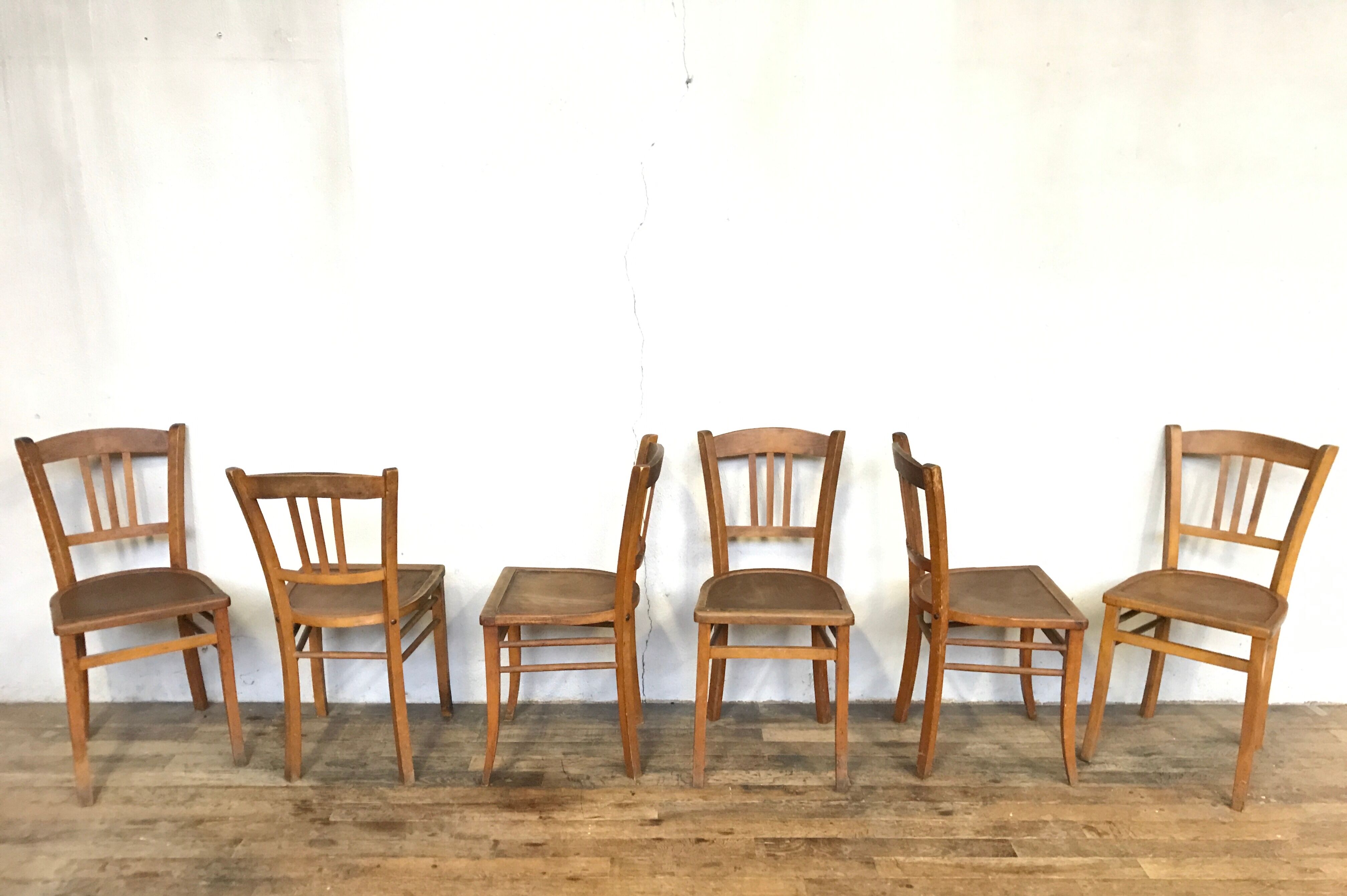 Série de 6 chaises bistrot Luterma vintage