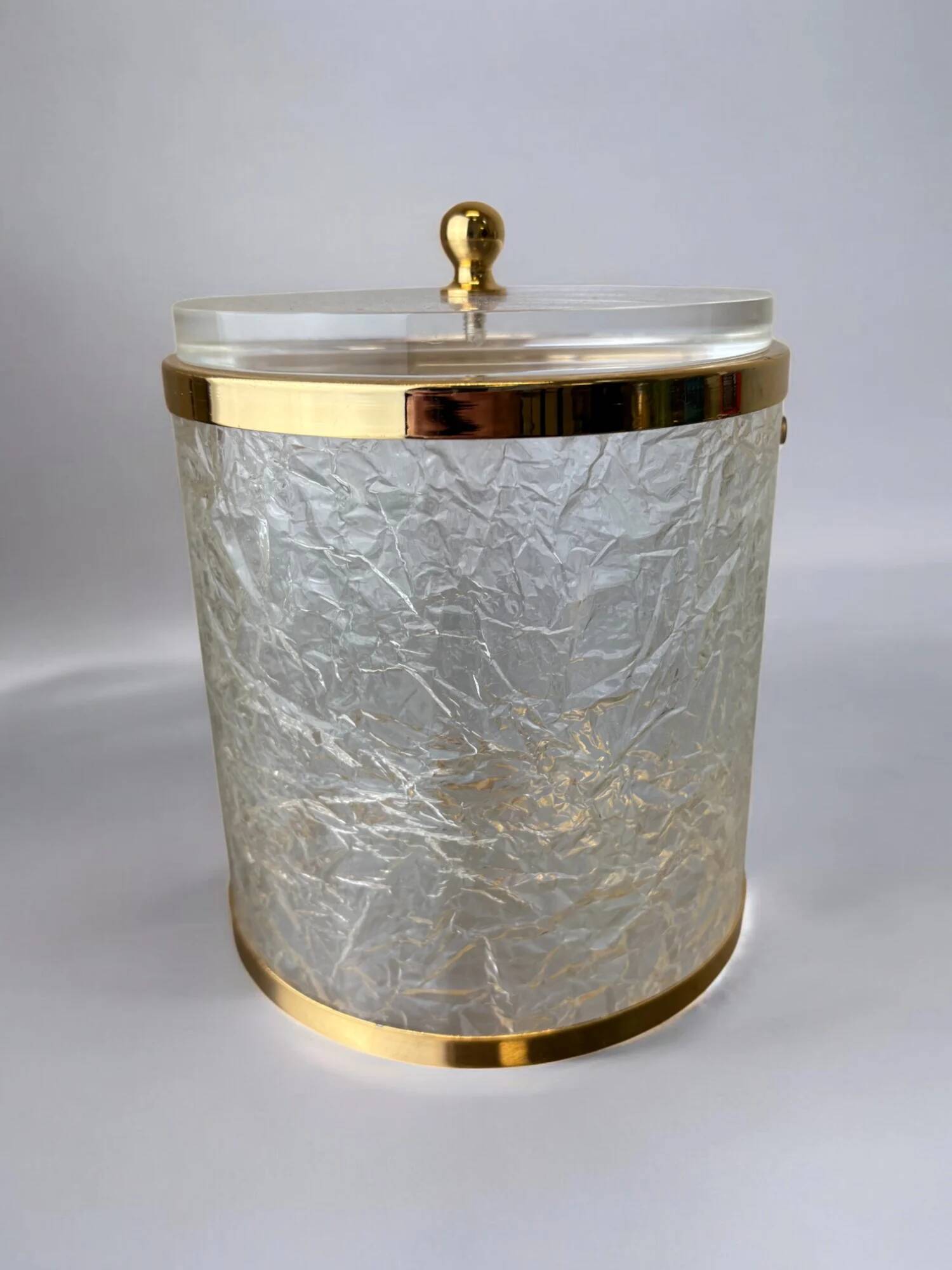 Dior style ice effect lucite box, Italy, 1970s
