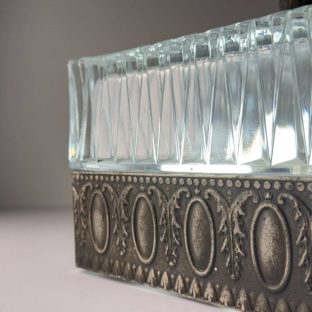 Vintage Crystal Ceiling Lamp, Italy, 1960s