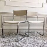 Set of restored vintage chairs with "Luge" feet