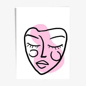 Illustration Visage pink