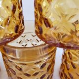 Amber Whisky Glasses 70's
