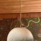 Large chandelier, pendant light, vintage ceiling light, Space Age, Murano "Mazzega", 70s