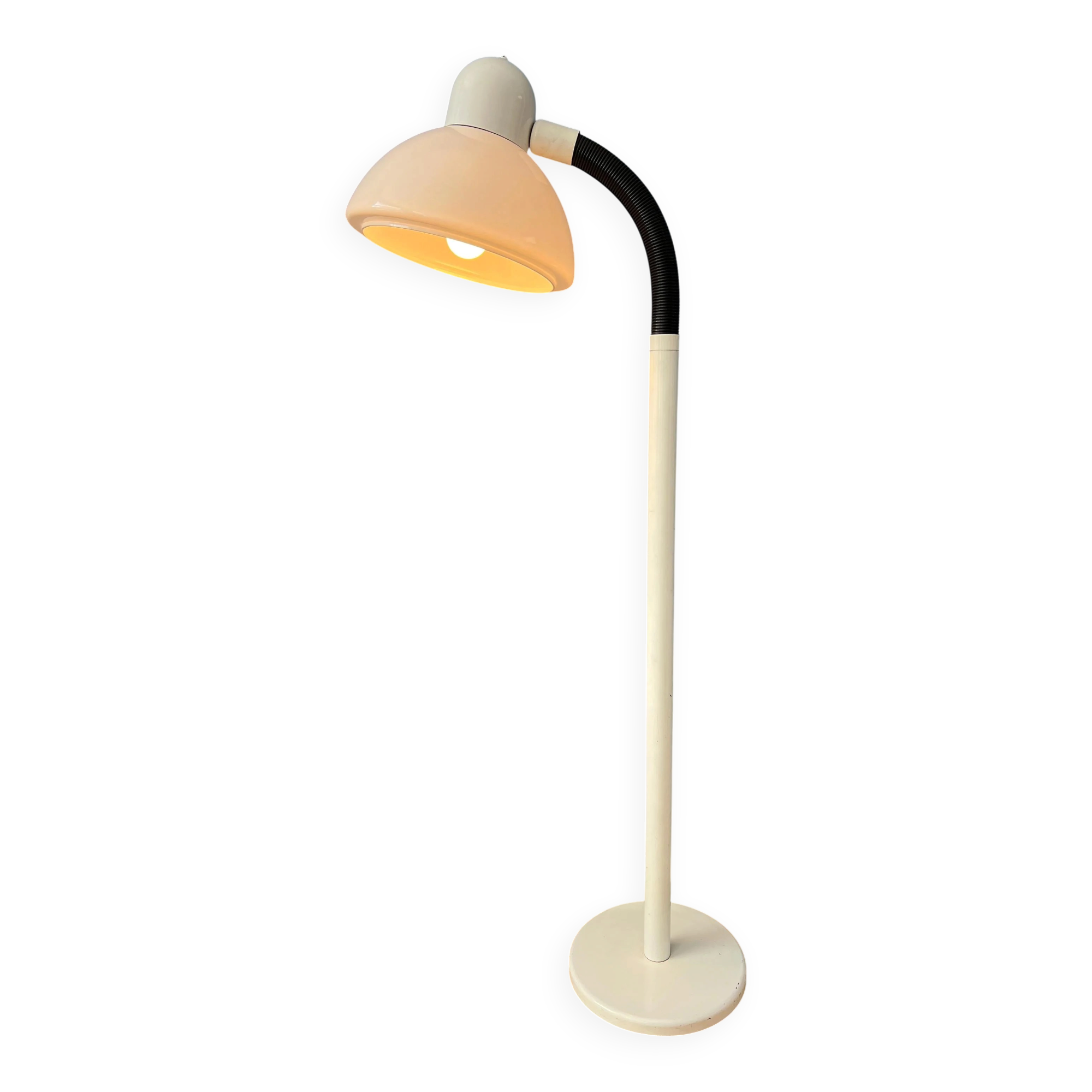Lampadaire vintage blanc champignon Dijkstra Space Age