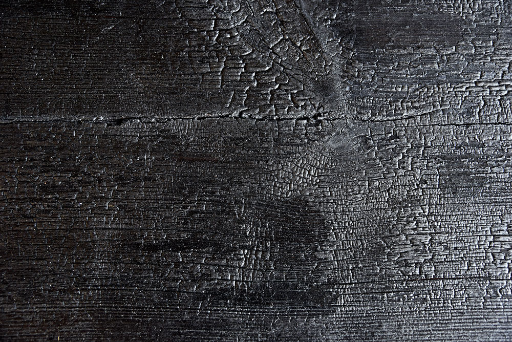 Shou-sugi-ban burnt wood coffee table