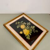 Framed poster vintage pinks yellow feared