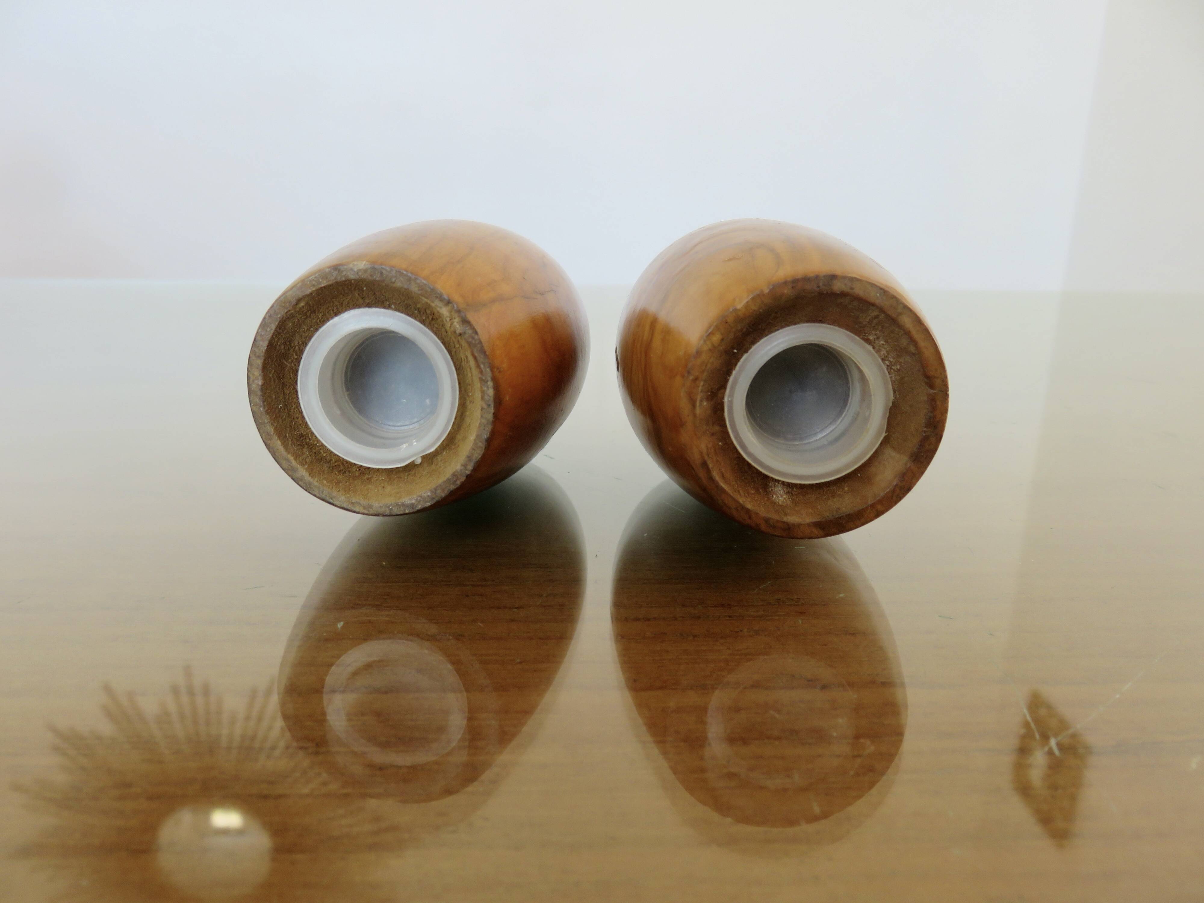 Scandinavian server, salt, pepper, mustard in teak 1960-70