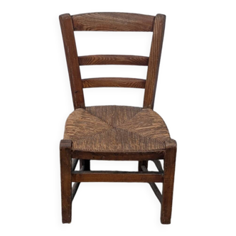 Petite chaise paillée enfant