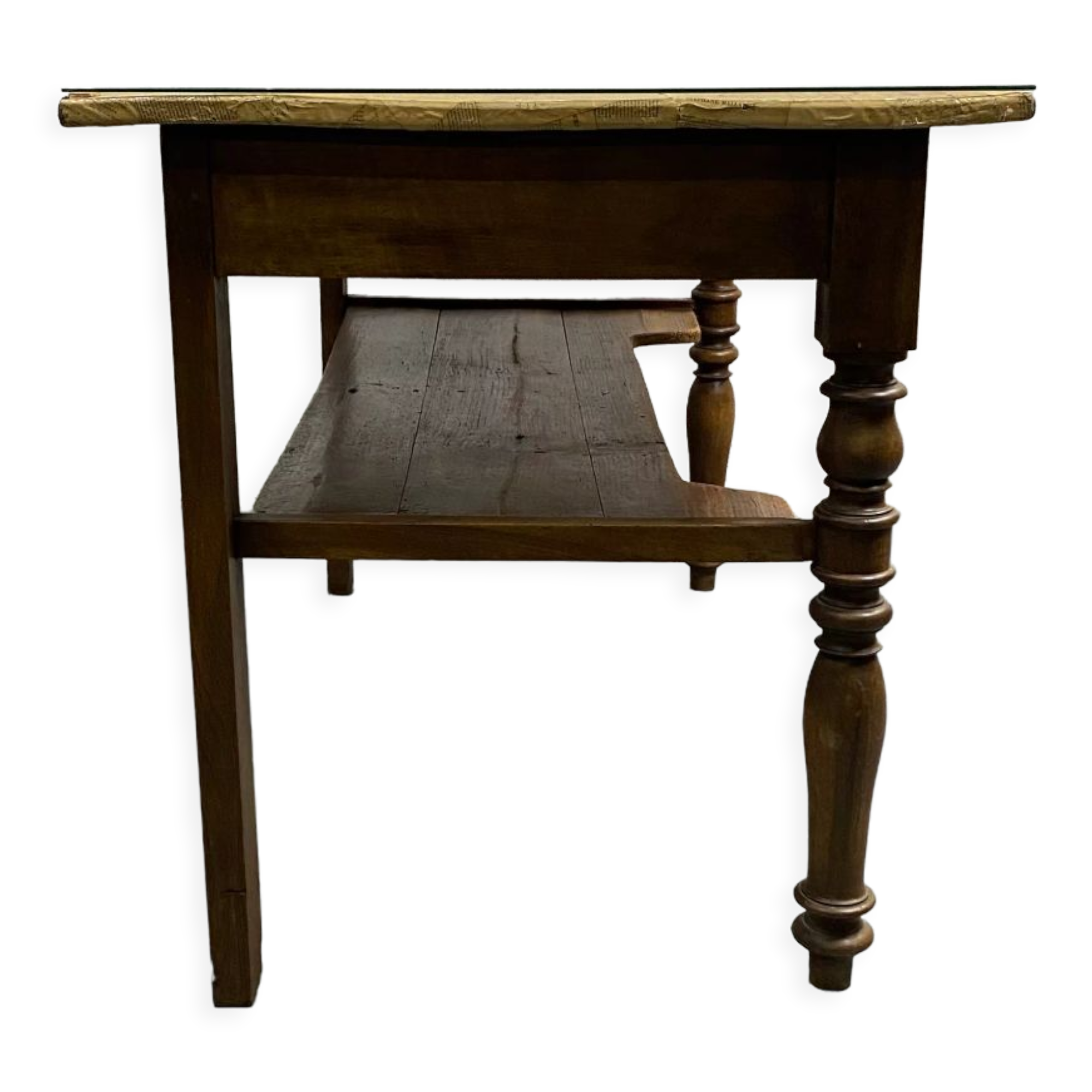 Old wooden farmhouse table