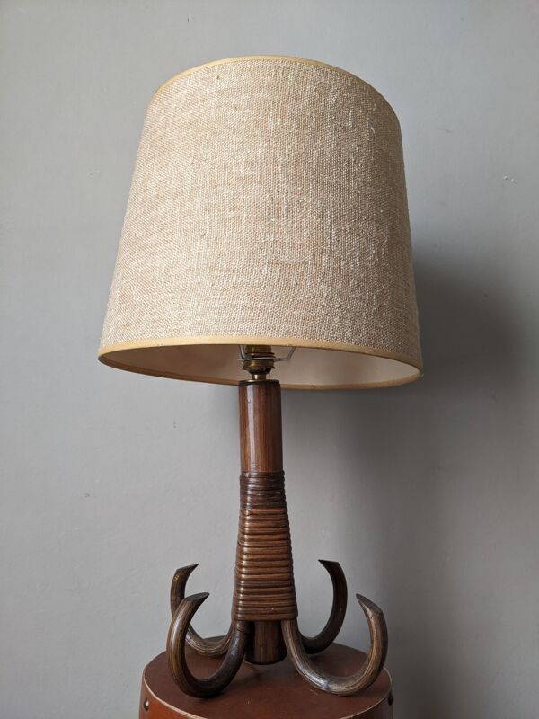 Lampe de chevet en bambou rotin décoration campagne scandinave