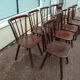 Set of 10 wooden bistro chairs - vintage
