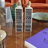 Ensemble vintage de 2 bouteilles en céramique, Staffel Limburg Allemagne, 1960