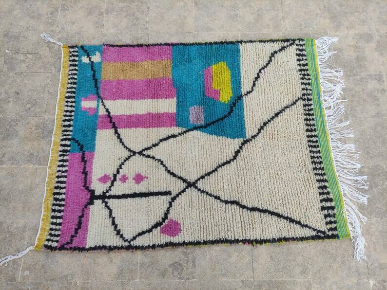 Natural wool rug 250cmx150cm