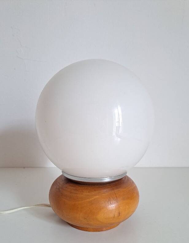 Wooden bedside lamp