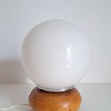 Wooden bedside lamp