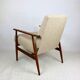 Armchair 'Lis', 1970s beige boucle design by Henryk Lis - natural wood