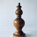 Turned wooden lamp base