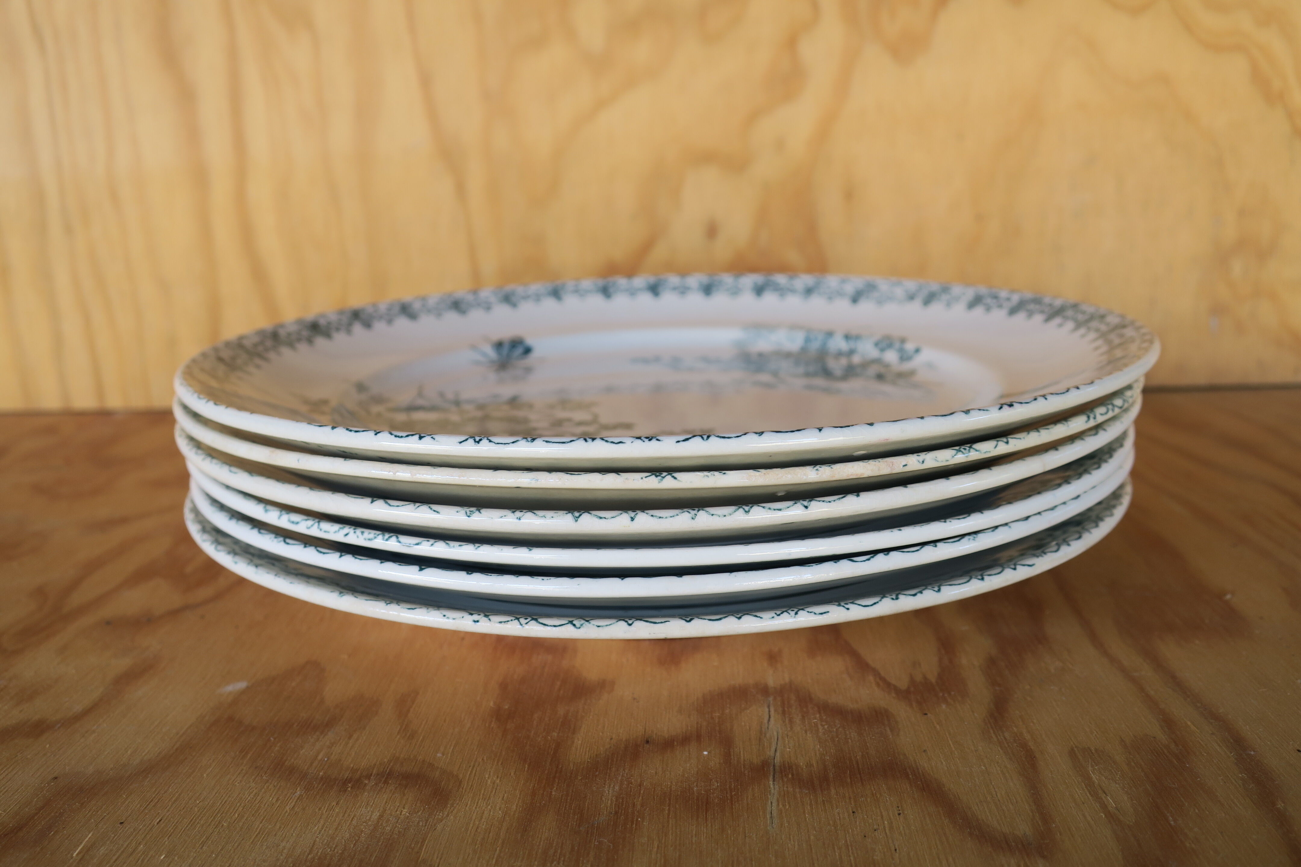 6 flat plates terre de fer
