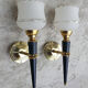 Pair of 60s vintage brass sconces