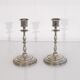 Pair of Scandinavian candle holders in metal 1960