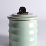 Art Deco Celadon Glazed Lidded Jar by Einar Luterkort for Upsala‑Ekeby, 1930s