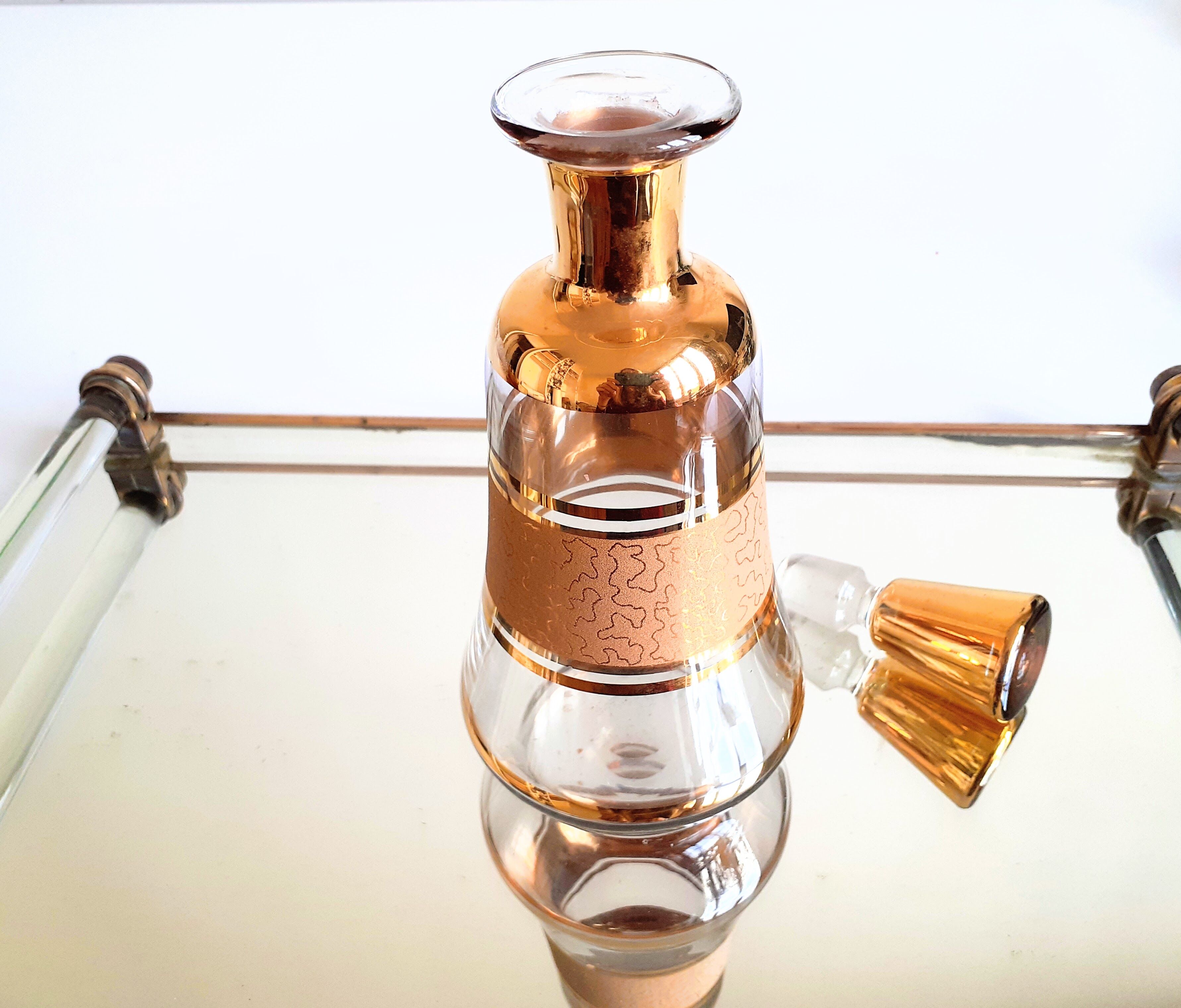 Golden liqueur carafe
