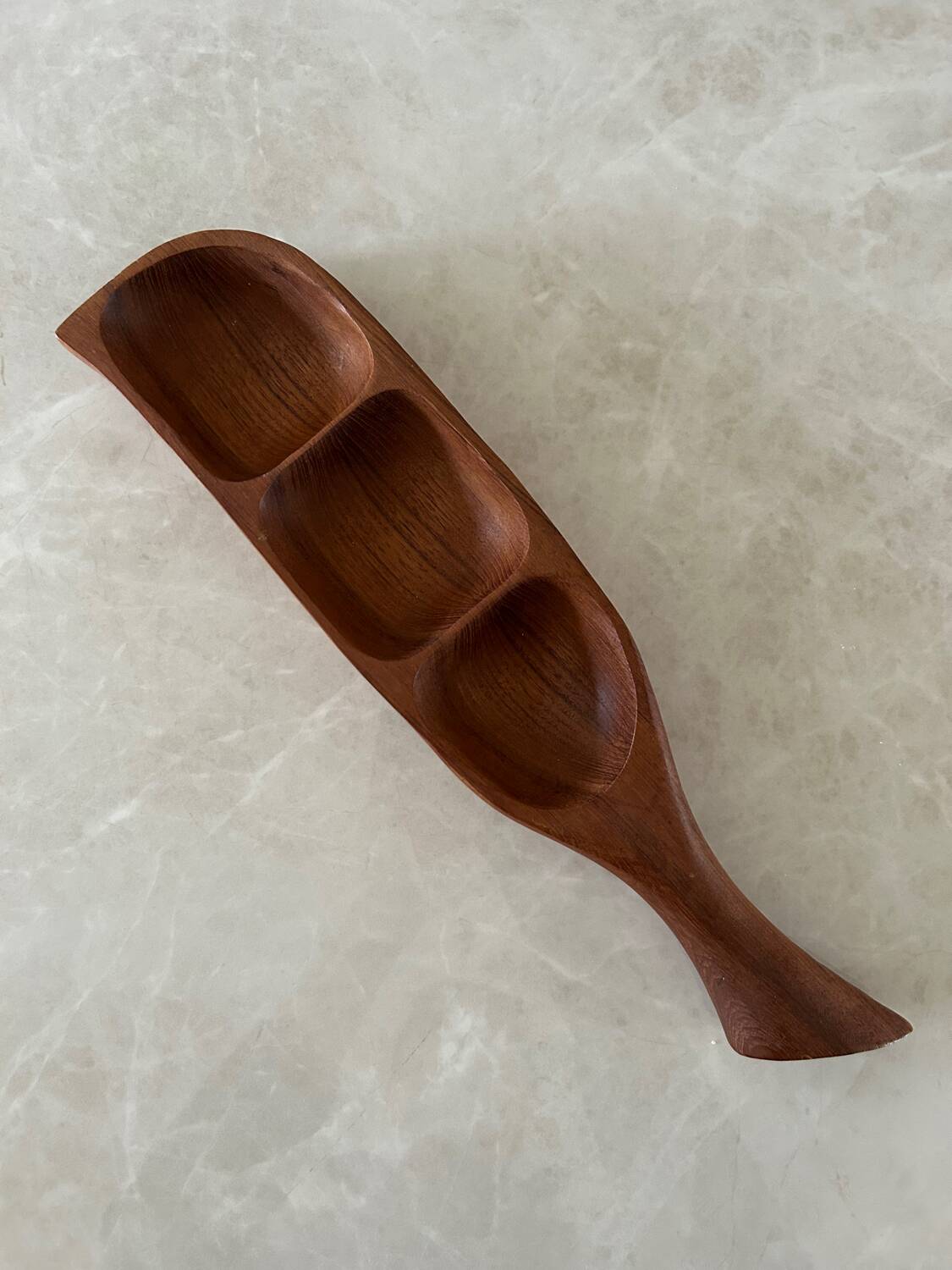 Plateau apéritif vintage en teck