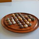 Solitaire game in exotic wood and semi-precious stones