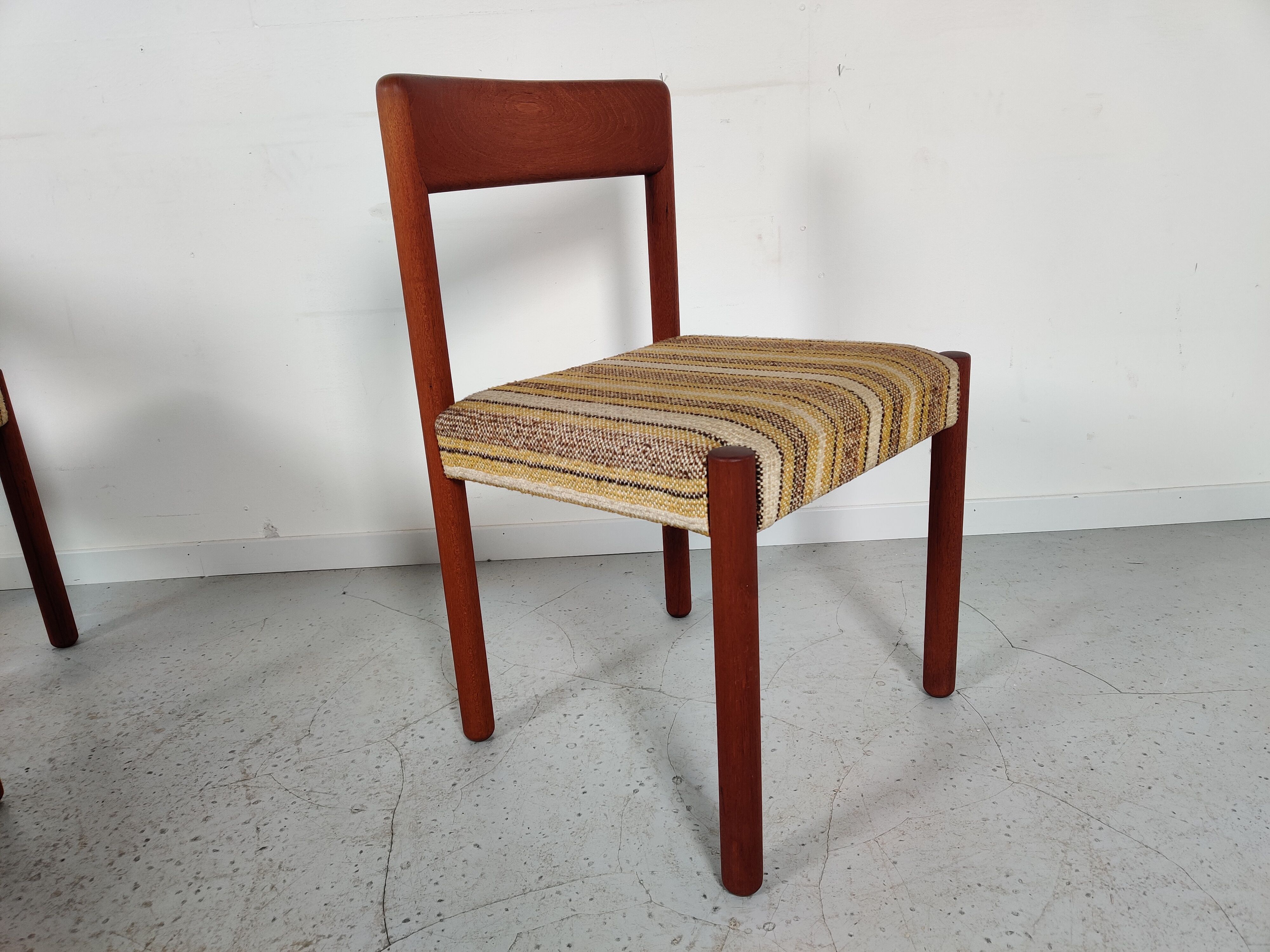 4 Scandinavian teak chairs, Denmark 60s