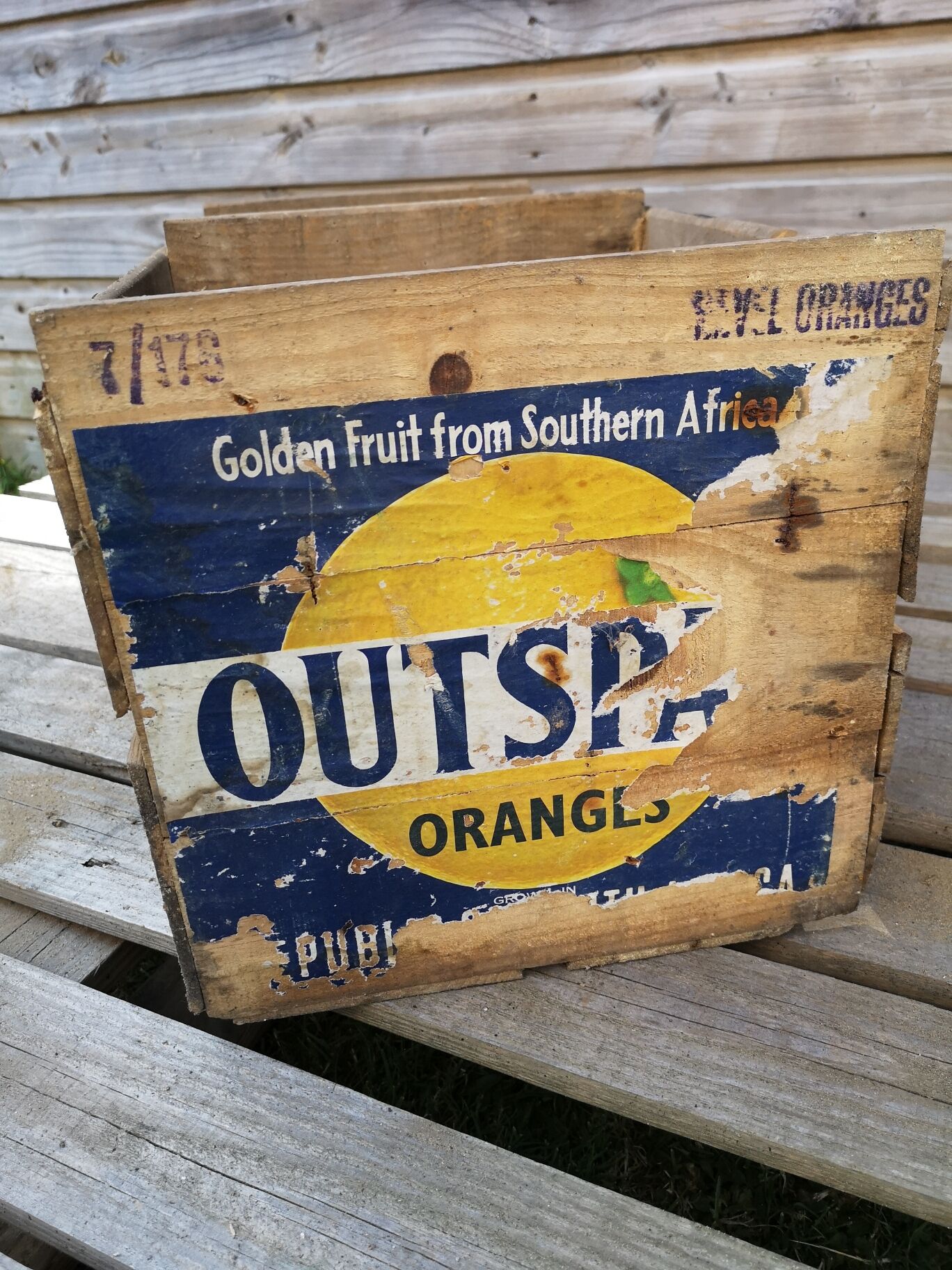 Vintage wooden case outspain