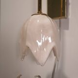 La Murrina Murano glass floral organic shape tulip pink wall sconce on golden base light hand-crafted glass vintage lightning art deco lamp
