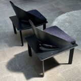 Pair of Patrice Bonneau designer chairs - Genexco Edition - 1980s