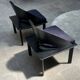 Pair of Patrice Bonneau designer chairs - Genexco Edition - 1980s