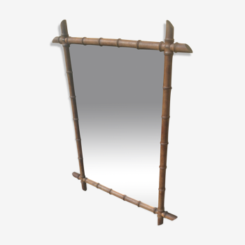 Miroir bambou ancien - 60x90cm