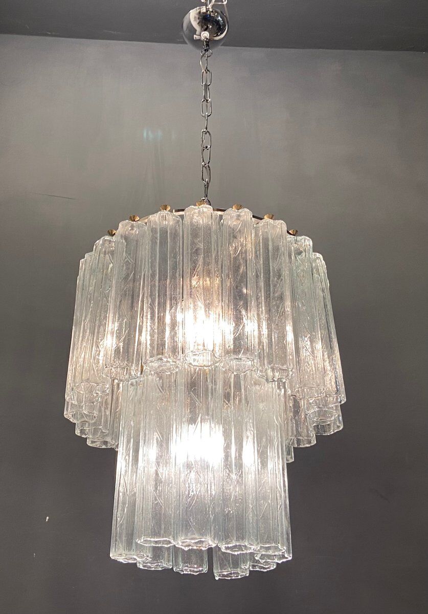 Mid-century italian murano glass tronchi tube lamp