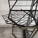 Large Black Powder-Coated Metal Industrial Baker's Rack — Three-Tier Display and Storage Unit, Brass Trim