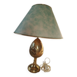 Kronenbourg - "K" hop flower lamp in filled brass and its lampshade