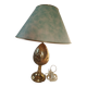 Kronenbourg - "K" hop flower lamp in filled brass and its lampshade