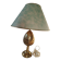 Kronenbourg - "K" hop flower lamp in filled brass and its lampshade