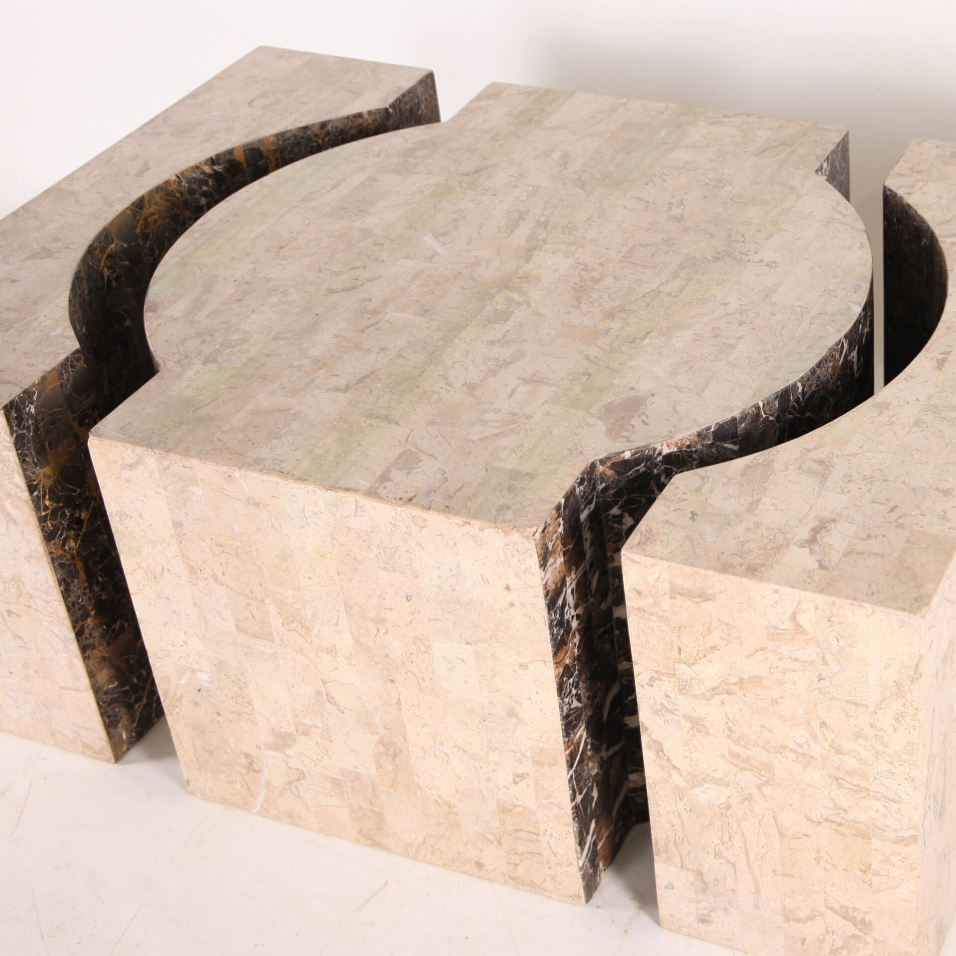 Coffee table in faux marble