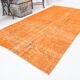 4x8 Pumpink Orange Handmade Vintage Rug, 135x247Cm SK 3194