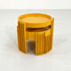 Set of 3 yellow Marema nesting tables by Gianfranco Frattini for Cassina, 1960