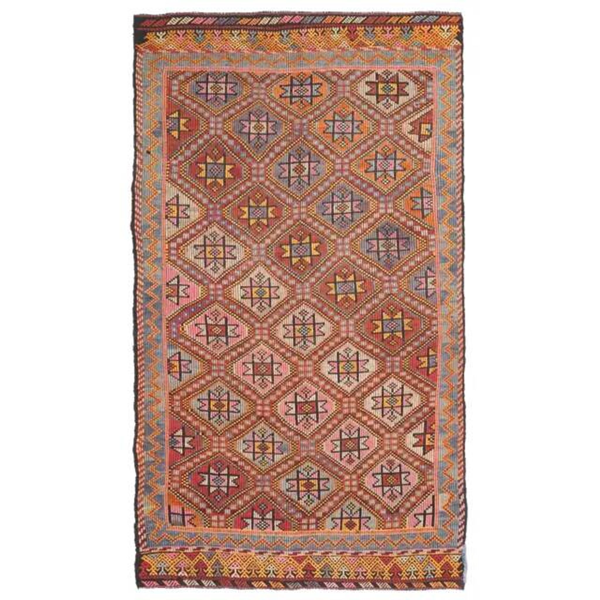 1970s Vintage Turkish Hand-Knotted Wool Cotton Brown Area Rug 157x277