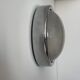 Modernist chrome and ribbed glass wall light, France 1970