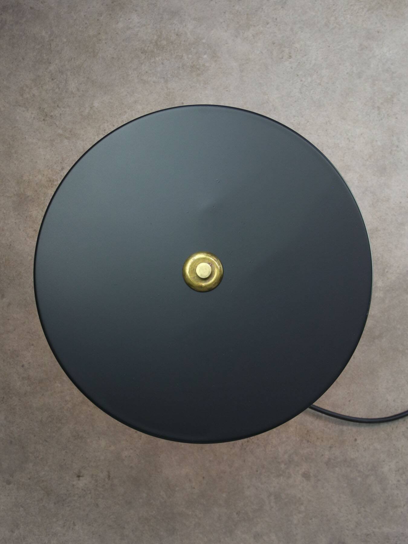 Mid-Century Black & Brass Table Lamp from Kamenický Šenov