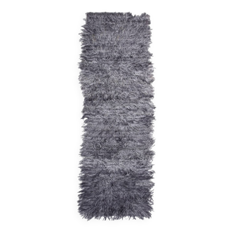 Tapis marocain 3x11 gris fait main 100 % laine, 106x345 cm SK70382